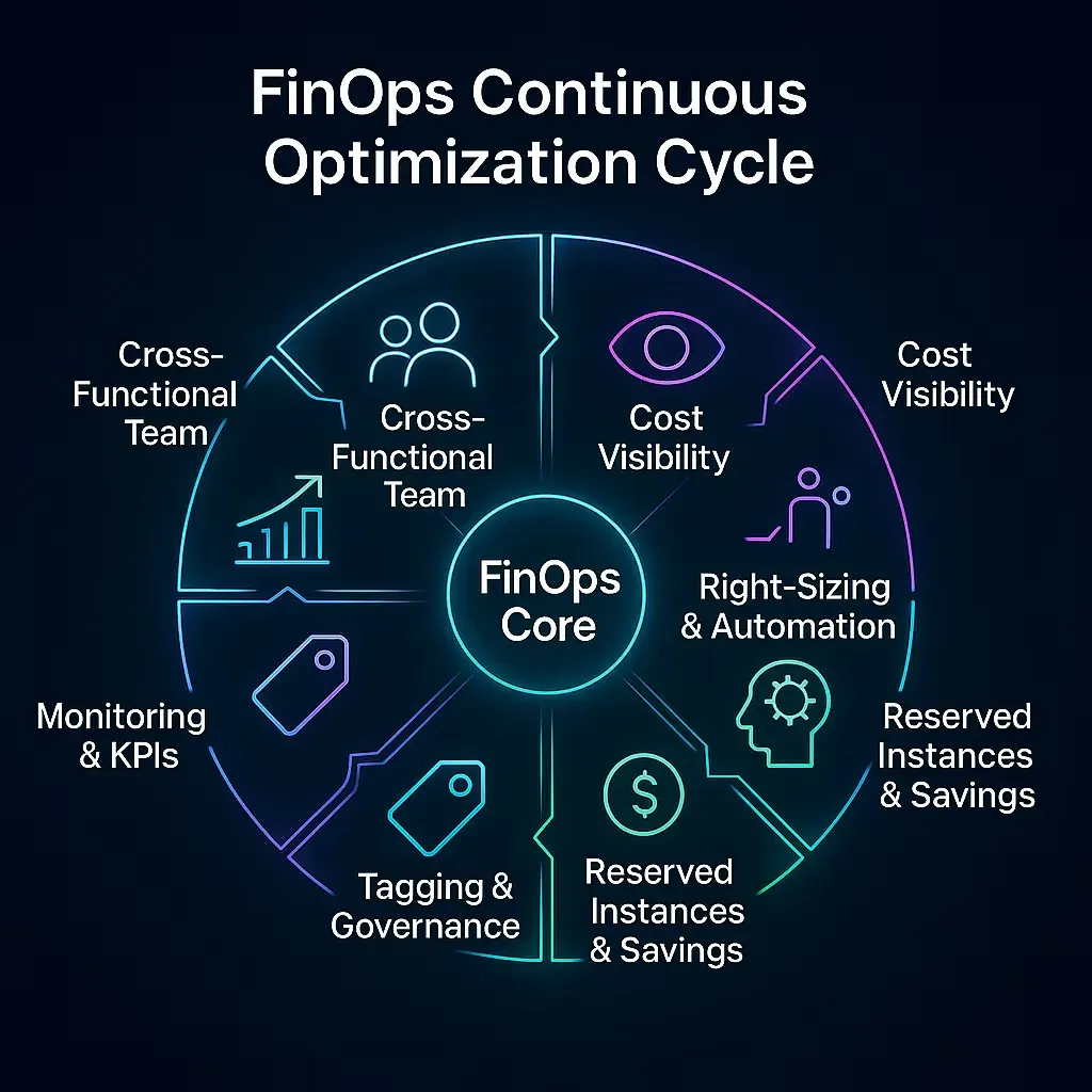 Cloud cost dashboard used in FinOps practice