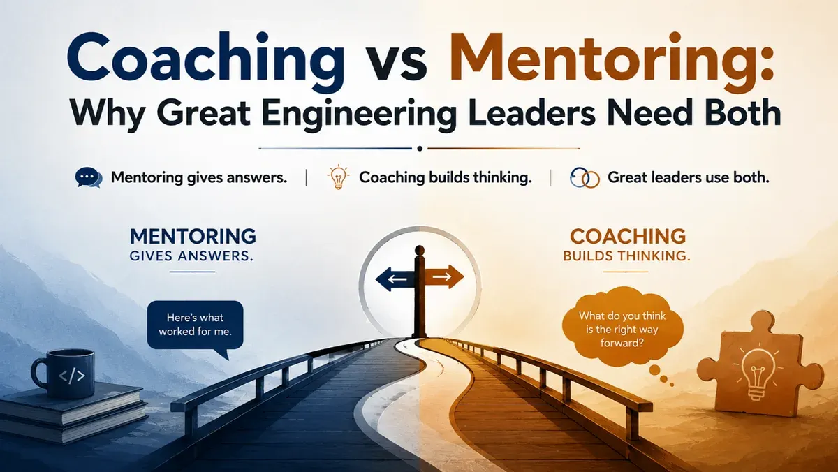 Senior engineer mentoring a colleague