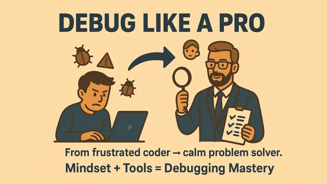Developer debugging code with breakpoints