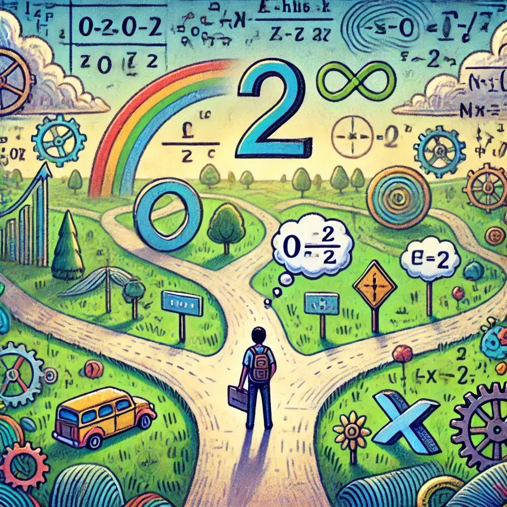 Illustration blending mathematics and philosophy