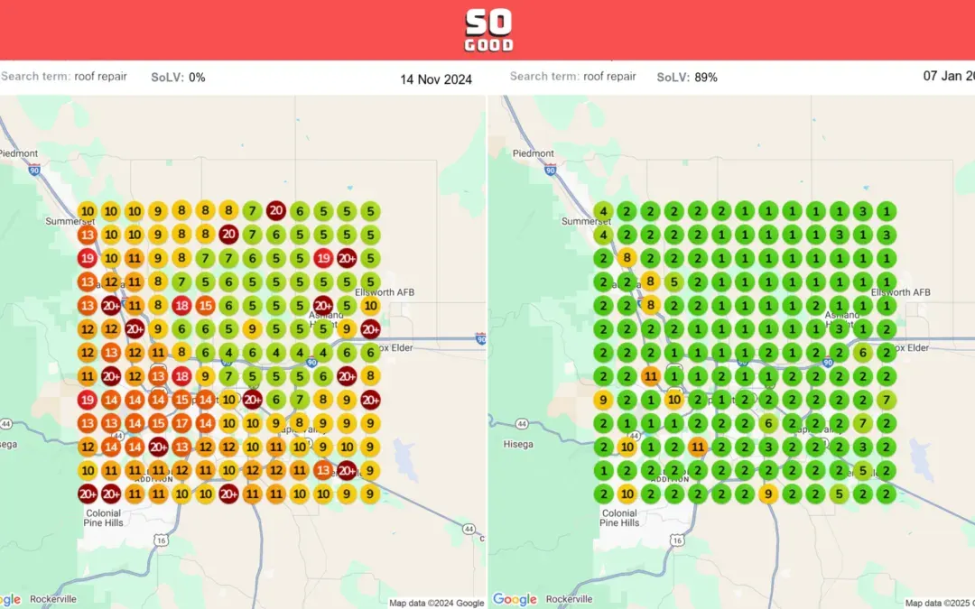 Google Maps local pack showing nearby businesses