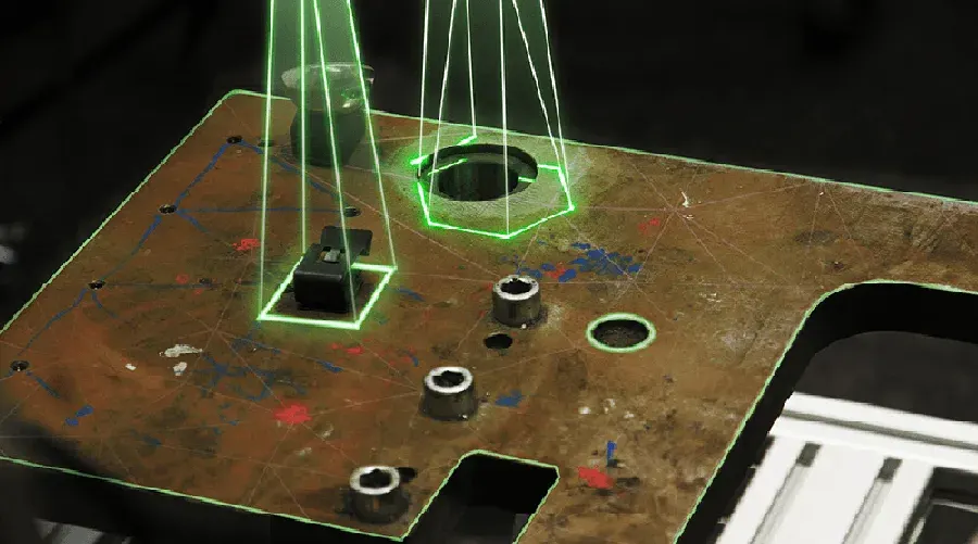 Machine vision camera inspecting products on a production line