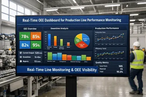 Real-time OEE dashboard on a production line