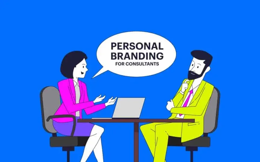 Consultant building a personal brand online