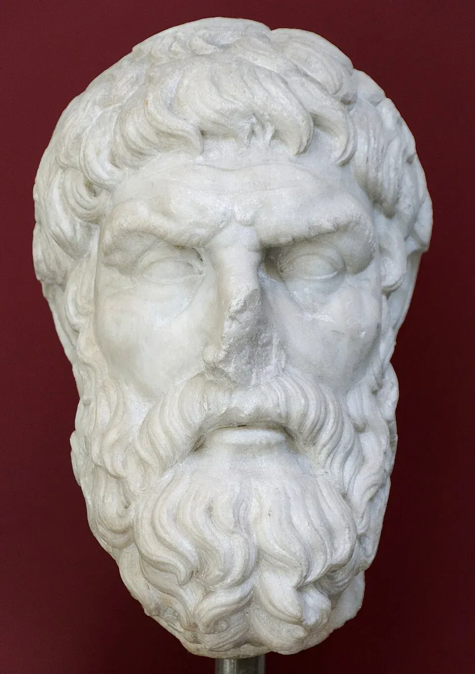 Classical bust of the philosopher Epicurus